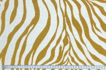 Dekorační látka krémovo-žlutá zebra, š.275