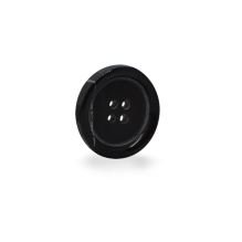 Knoflík 20mm, černý s mramorováním, lesklý