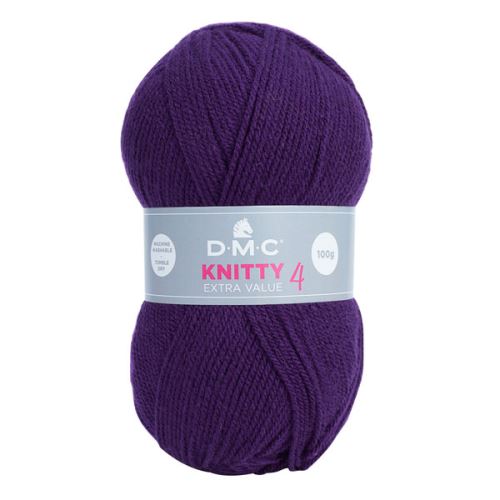 Priadza KNITTY 4 100g, tmavo fialová - odtieň 840