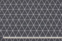 Úplet šedý, bílý geometrický vzor, š.150