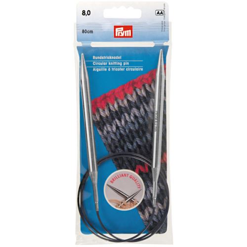 Kruhové pletacie ihlice Prym 80 cm, veľkosť 8,0