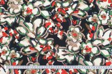 Šatovka černá, barevné květy, š.140