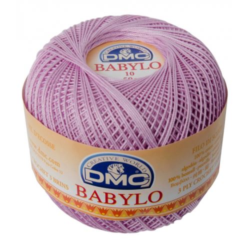 Priadza Babylo 50g, sila 10, lila- odtieň 153