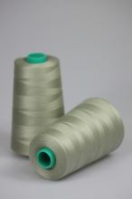 Nit KORALLI polyesterová 120, 5000Y, odstín 7140, béžová-zelená