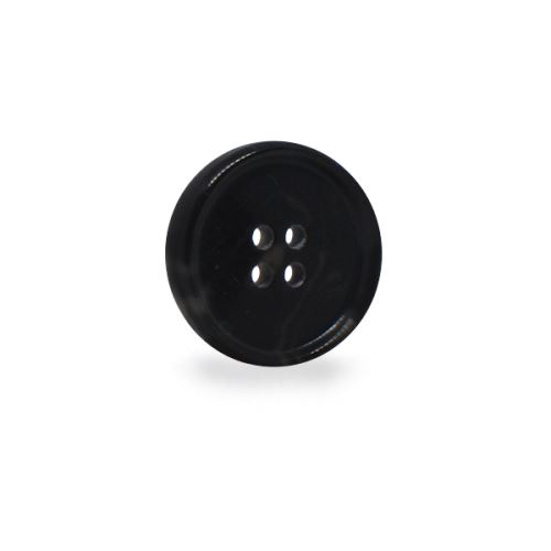 Gombík 20mm, čierny so šedým mramorovaním, lesklý