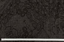 Košilovina 12377 khaki, černý květovaný vzor, š.135