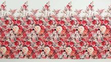 Šatovka krémová, červené kvety, š.145