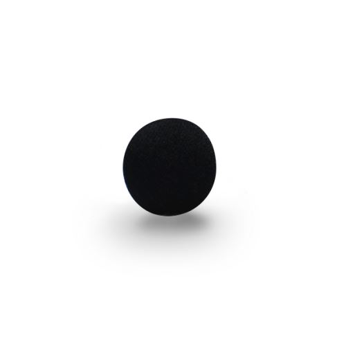Knoflík 15mm, černý potahovaný