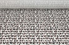 Svetrovina N6016 biela, tlač písmo, š.150