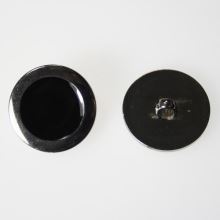 Knoflík stříbrnočerný K36-13, průměr 23 mm.