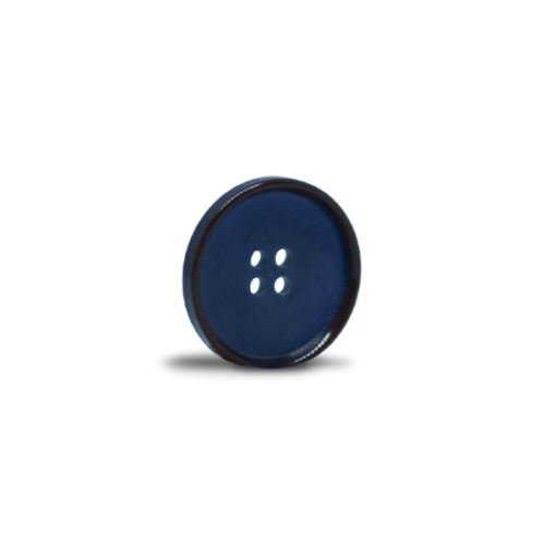 Knoflík 20mm, tmavě modrý s hnědým okrajem