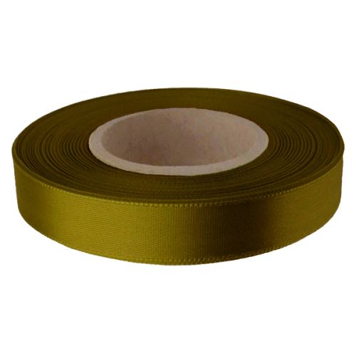 Stuha atlasová khaki, šírka 15mm
