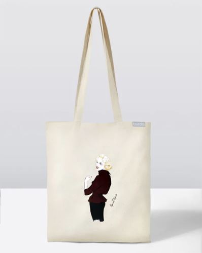 Plátená taška Burda B55010 s motívom, 38x42cm, uchá 75cm