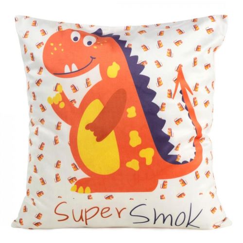 Dětský dekorační povlak na polštář 45x45 cm - dinosaurus