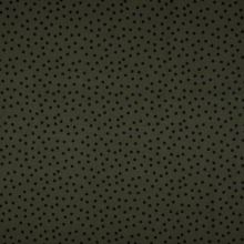 Šatovka 21754 khaki, černý drobný puntík, š.145
