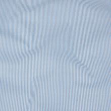 Bavlnené plátno biele, drobný modrý prúžok, š.140