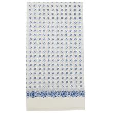 Dámský šátek bílý, modré květy, 70x70cm