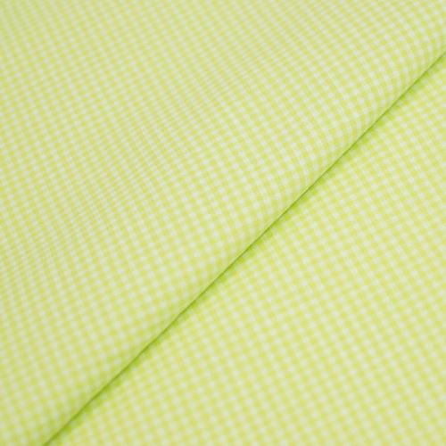 Kanafas 22906 limetkovo-biele vichy káro 3 x 3mm, š.155