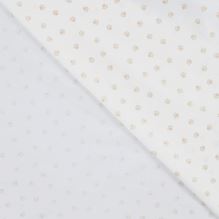 Popelín ivory, sand labky, š.145 (1)