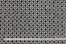Bavlna černo-bílý geometrický vzor, š.145