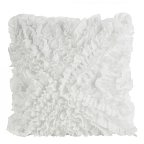 Obliečka na vankúš MIRENA s volánikmi 45x45 cm - biela