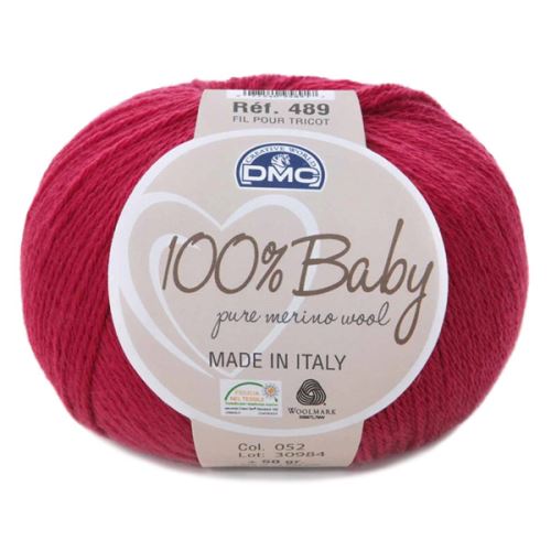 Priadza 100% BABY 50g, malinová - odtieň 052