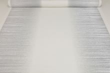 Tylové plisé bílé, stříbrná bordura, š.145