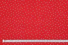 Úplet N5761 červený, bílé puntíky, š.150