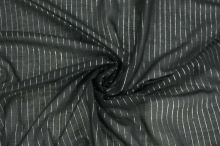 Šatovka černá, stříbrný lurexový pruh, š.150