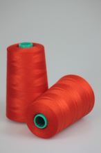 Nit KORALLI polyesterová 120, 5000Y, odstín 2420, červená-oranžová