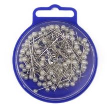 Špendlíky s bílou perleťovou hlavičkou 0,60x34mm, 10g