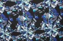 Bavlna modrý abstrakt š.145