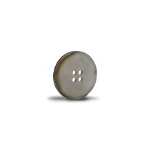 Knoflík 20mm, béžový s hnědým okrajem (1)