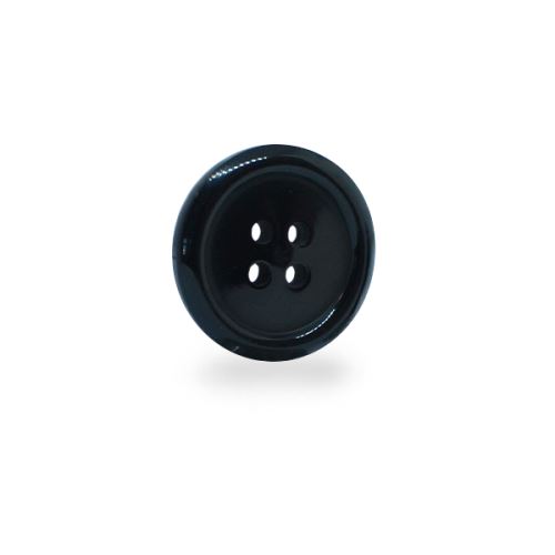 Knoflík 20mm, černý, lesklý