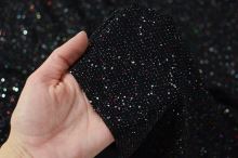 Úplet N7153 čierny, farebný lurex, strieborné glitre, š.155 (4)