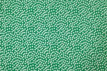 Úplet zelený, biele bodky, š.150