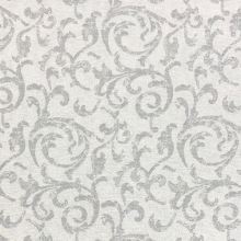 Dekorační látka režno-stříbrná, šedý vzor, š.140