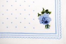 Utěrky bavlněné, růžičky modré, 50x70cm, 3ks