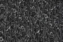 Kabátovina černo-bílý kašmírový vzor š.150