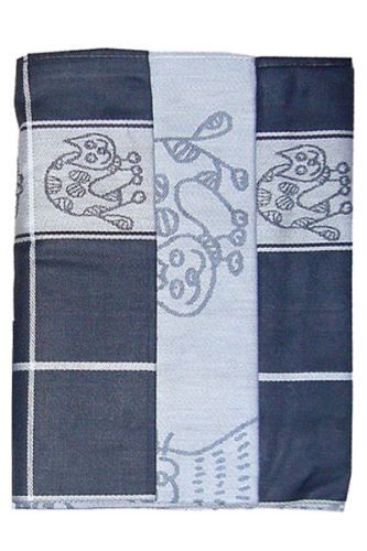 Utěrky egyptská bavlna, motiv kočky, modré provedení, 50x70cm, 3ks