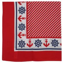 Dětský šátek červenobílý, námořnický vzor, 55x55cm