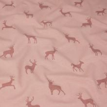 Úplet růžový, jelen, š.145 cm
