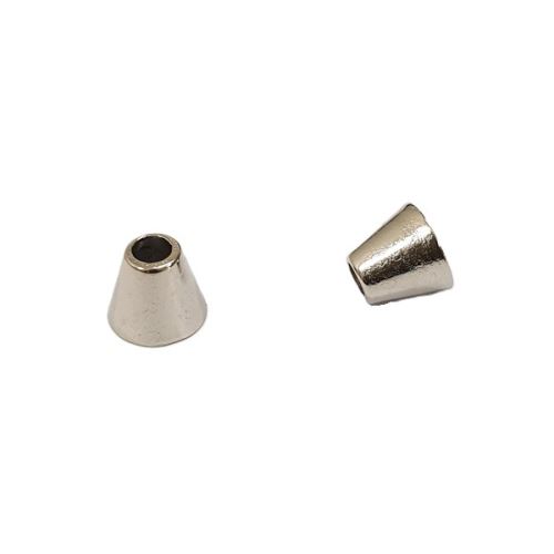 Kovová koncovka strieborná, prievlak 4 mm