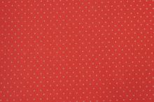 Bavlnené plátno červené, biely drobný vzor, š.140