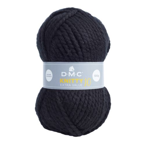 Priadza KNITTY 10 100g, čierna - odtieň 965