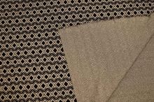 Úplet A0247 béžovo-černé kosočtverce, lurex, š.160 (3)