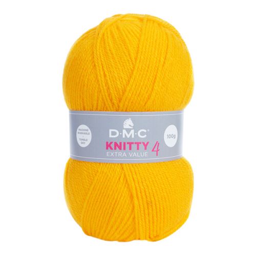 Priadza KNITTY 4 100g, sýto žltá - odtieň 978