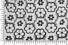 Krajka černo-bílé květy, š.125 (4)