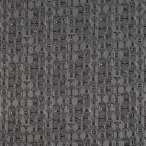 Úplet čierny, biely geometrický vzor, š.150