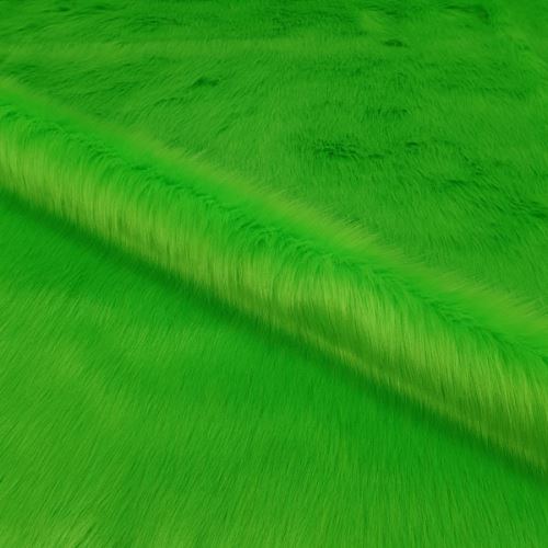 Umelá kožušina N6449 s dlhým vlasom neon green, š.155